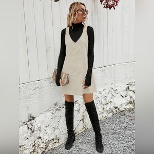 Cream color corduroy dress